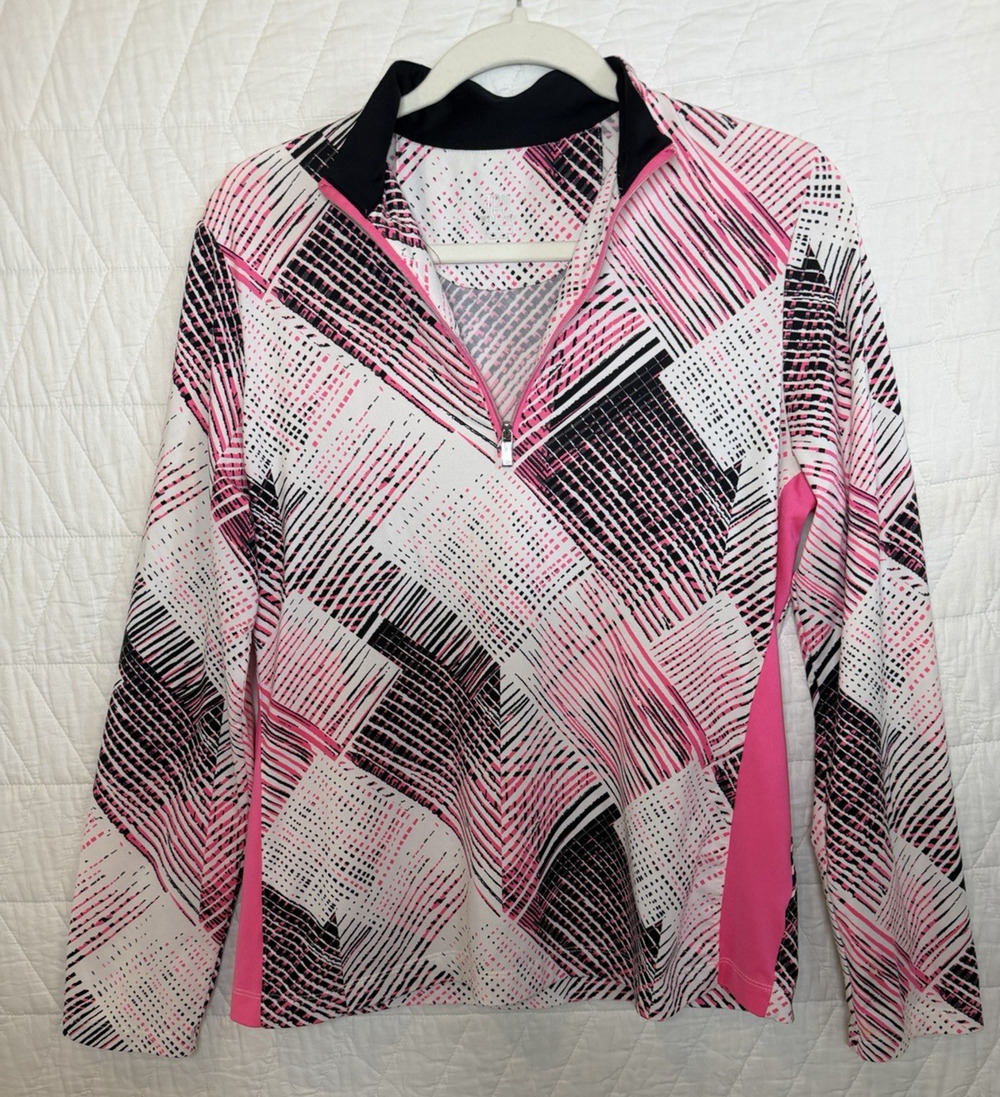 Tail Jacket pink Womens Medium Zip Collared Athletic Warm Up Tennis Pickleball